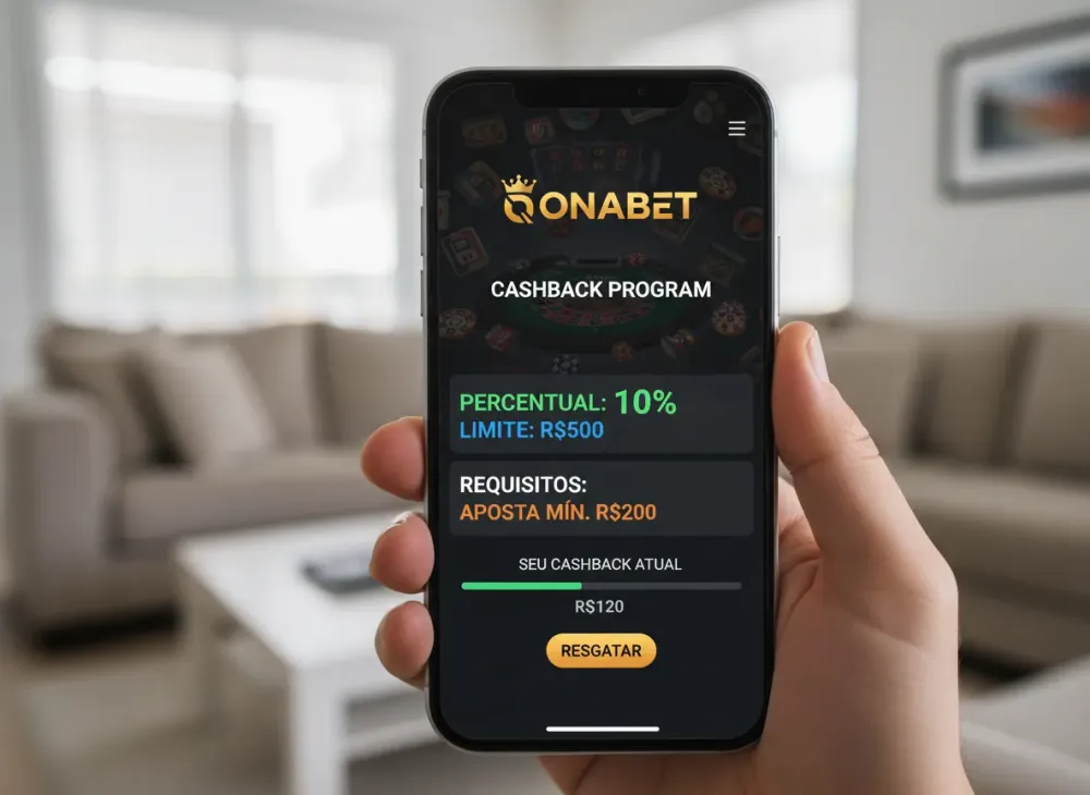 Onabet cashback: percentual, limite e requisitos